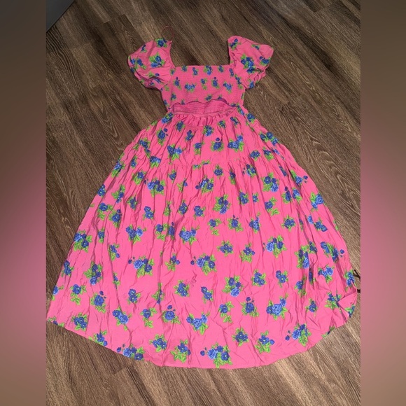 Anthropologie Moon River Floral Maxi Dress Size M - Picture 5 of 7